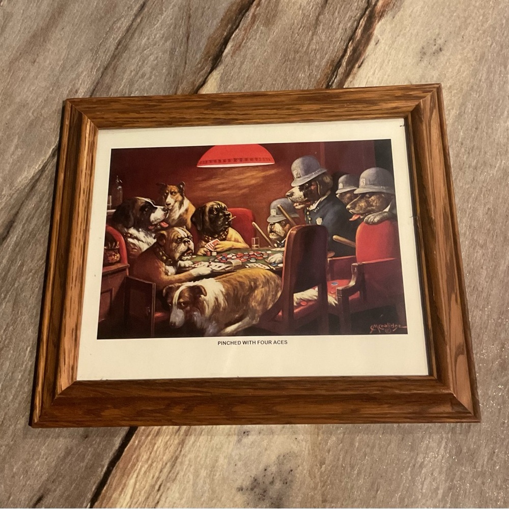 VintageMC Coolidge Dogs Playing Poker Picture 1997 Orlando Florida